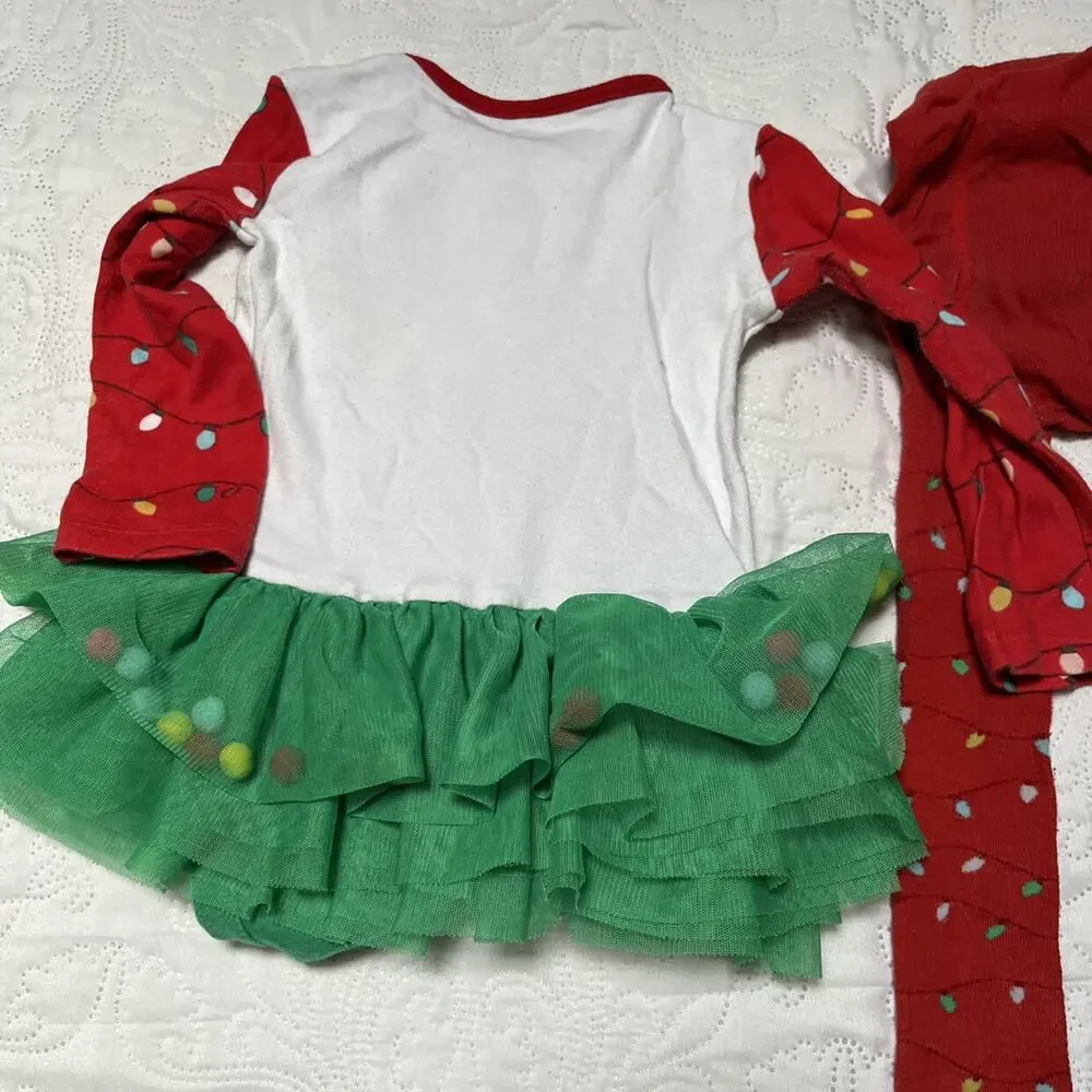 Tu Christmas Tree Holiday Outfit Size 12-18m